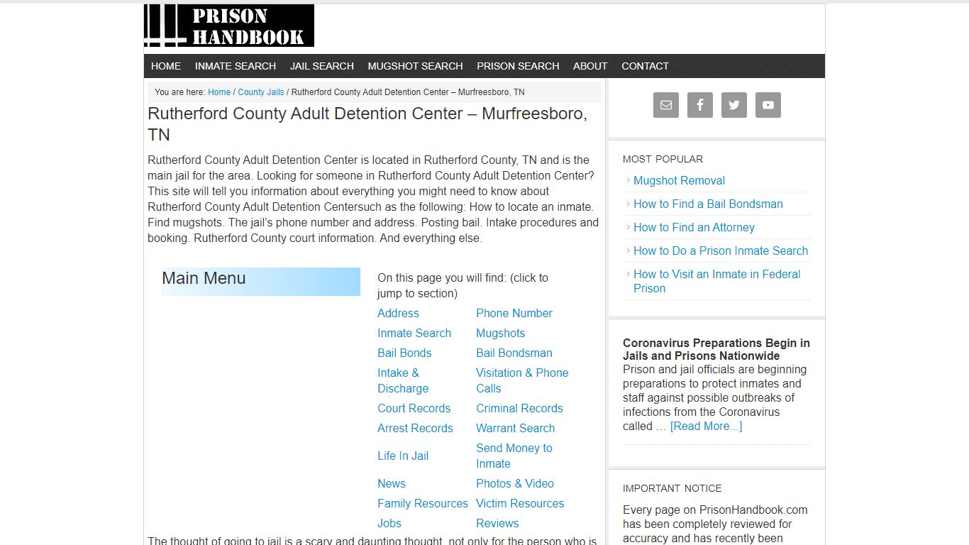 Rutherford County Adult Detention Center – Murfreesboro, TN