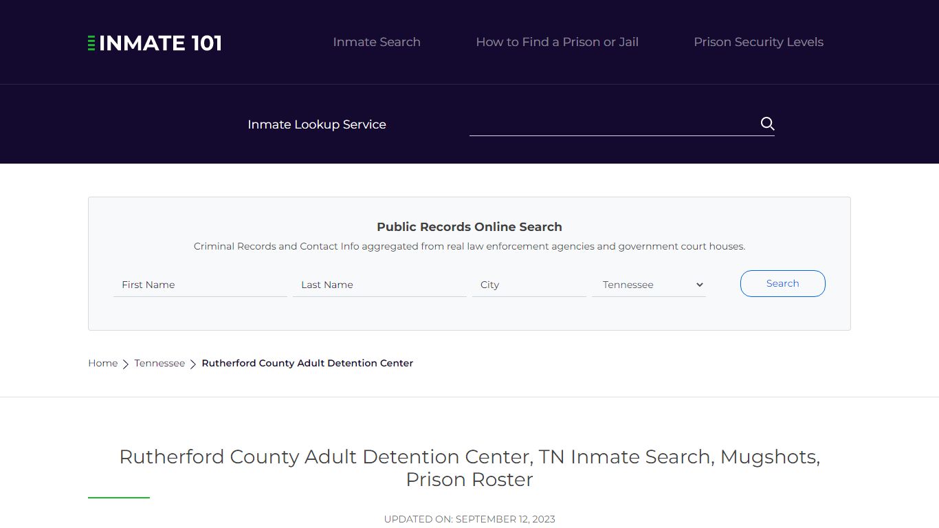 Rutherford County Adult Detention Center, TN Inmate Search, Mugshots ...